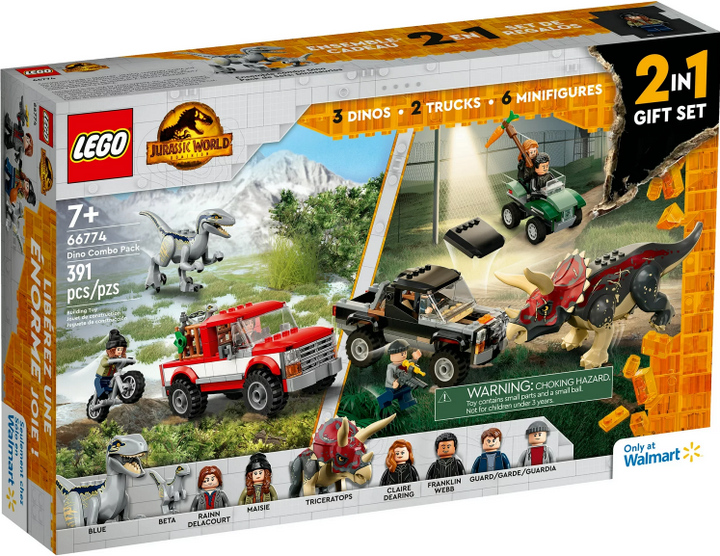 LEGO Set 66774 Jurassic World Bundle Pack, 2 in 1 Gift Set &#40;Sets 76946 and 76950&#41; - Dino Combo Pack 