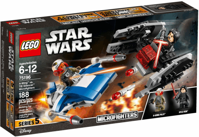 75196 A-Wing vs. TIE Silencer Microfighters